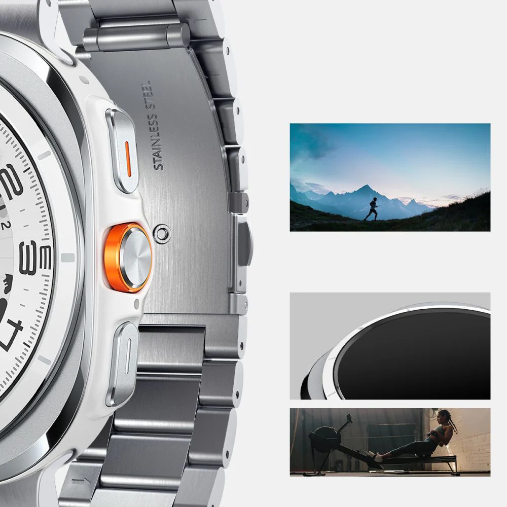 Armband für Galaxy Watch Ultra 2 / 1, Spigen Modern Fit, Silbern - Image 10