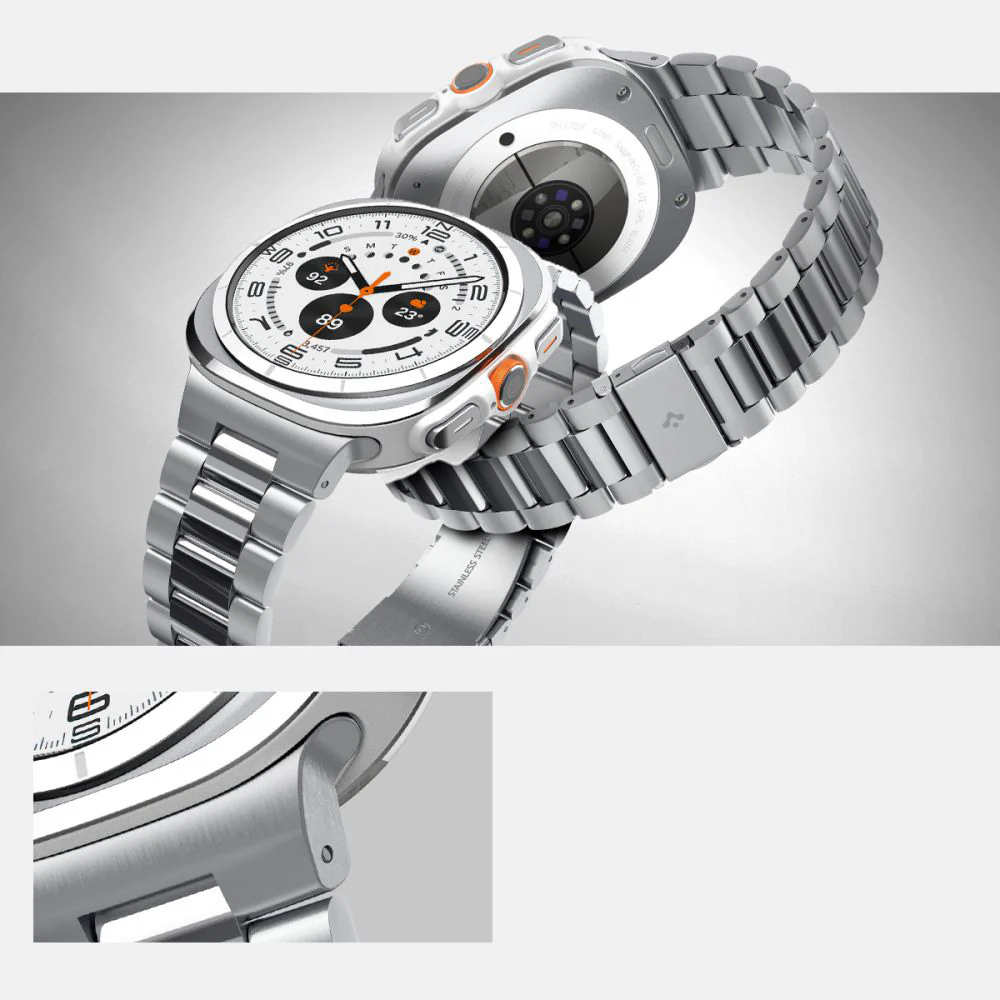 Armband für Galaxy Watch Ultra 2 / 1, Spigen Modern Fit, Silbern - Image 11