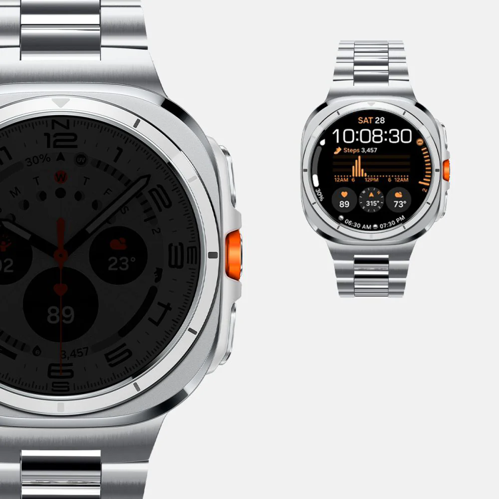 Armband für Galaxy Watch Ultra 2 / 1, Spigen Modern Fit, Silbern - Image 12