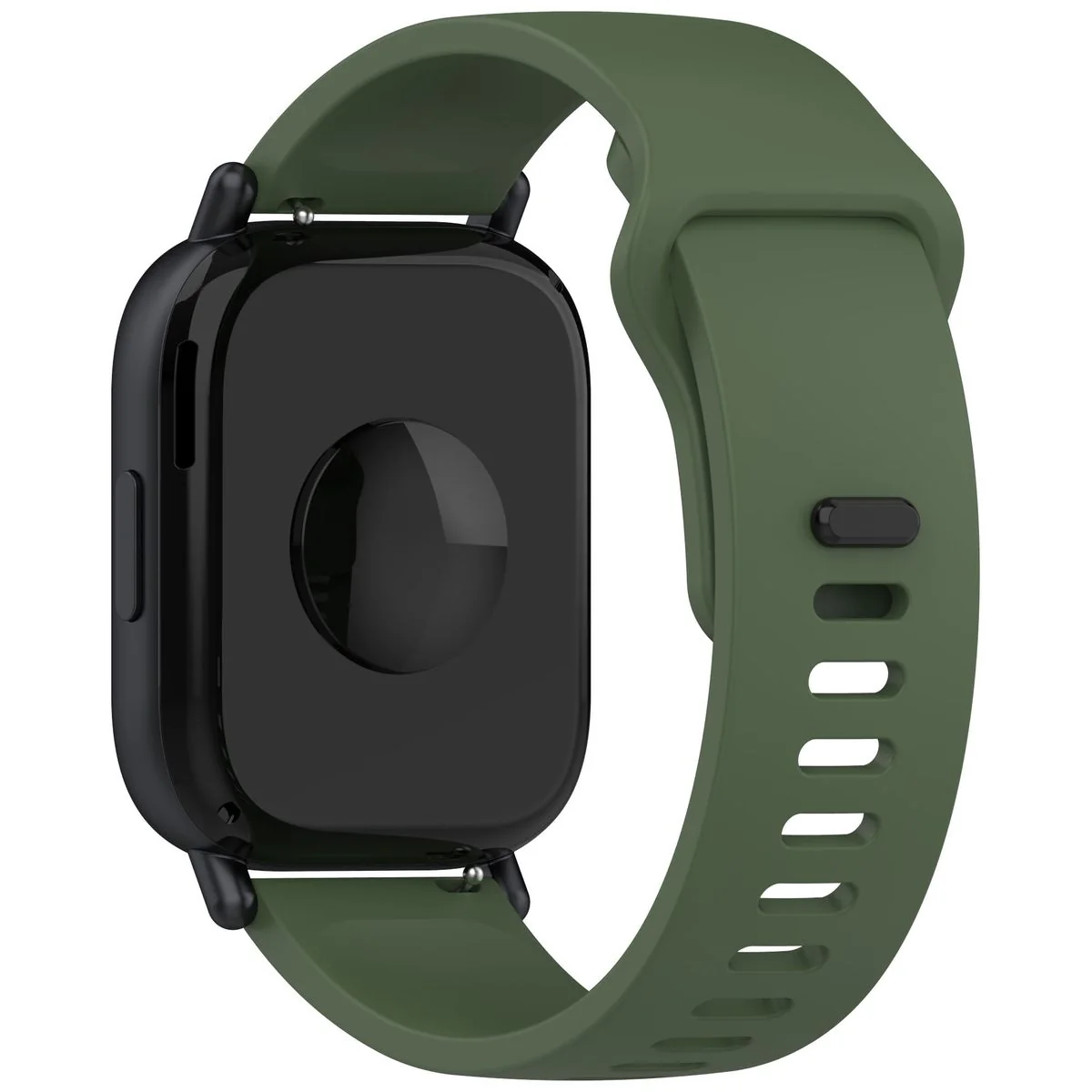 Silikon Armband für Smartwatch, Bizon Strap Watch Silicone Pro H, QuickRelease 22 mm, Dunkelgrün - Image 4