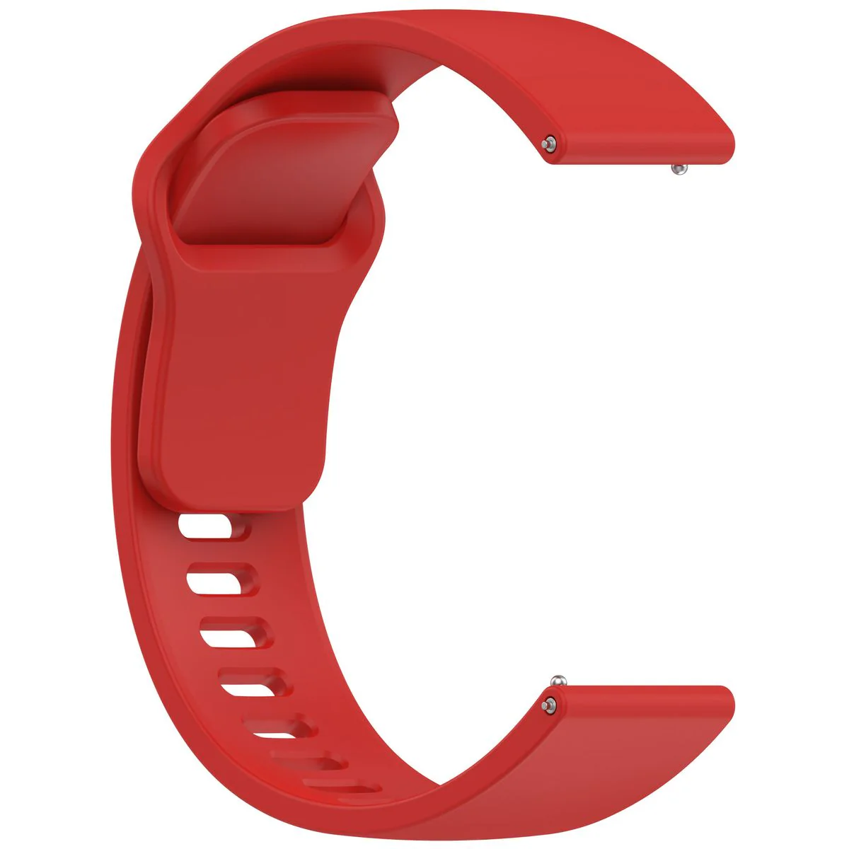 Silikon Armband für Smartwatch, Bizon Strap Watch Silicone Pro H, QuickRelease 22 mm, Rot - Image 5