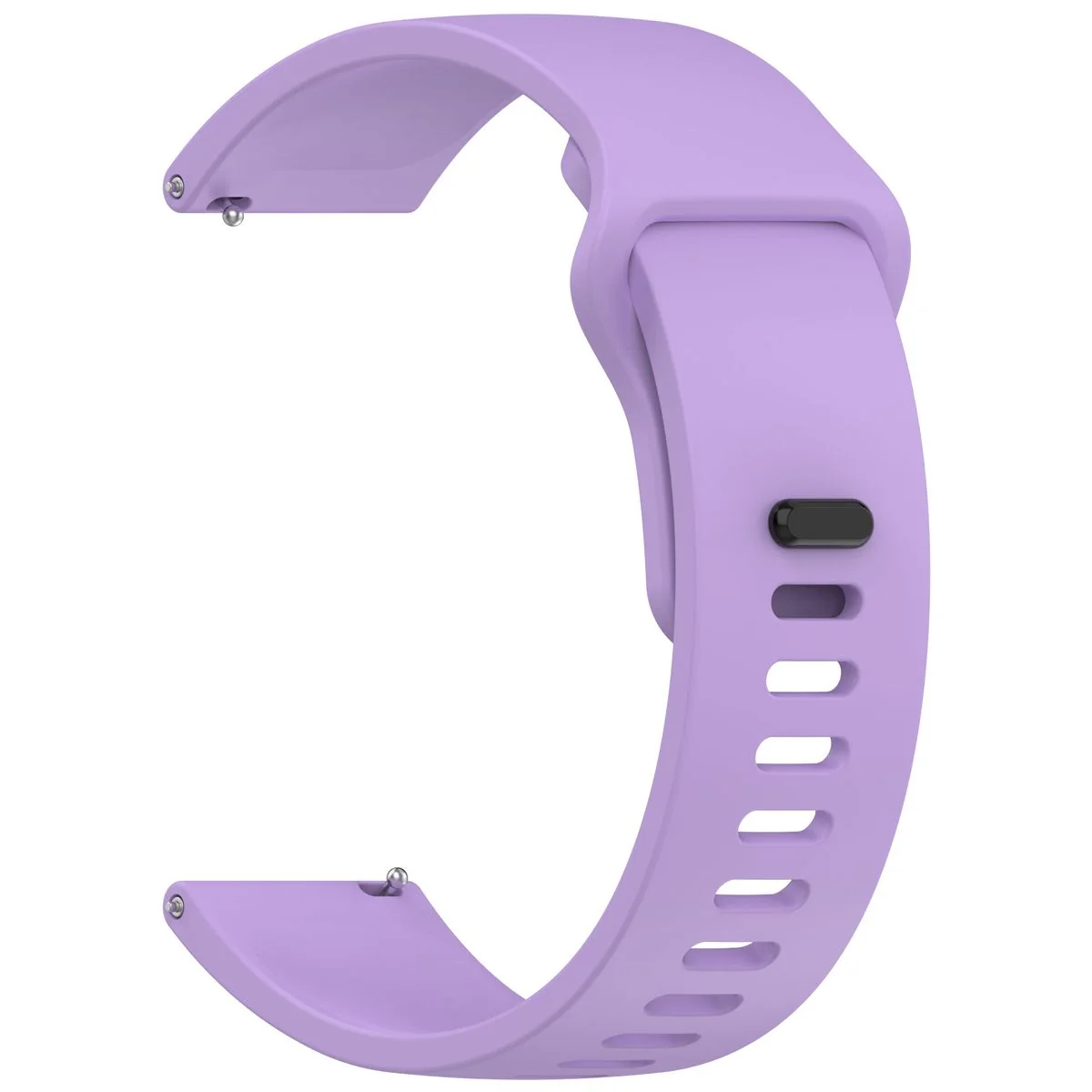 Silikon Armband für Smartwatch, Bizon Strap Watch Silicone Pro H, QuickRelease 22 mm, Violett - Image 3