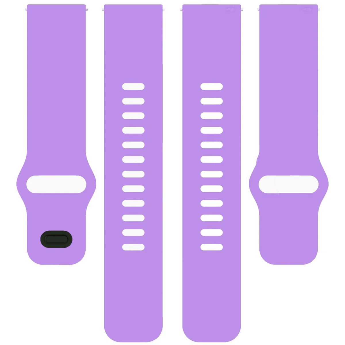 Silikon Armband für Smartwatch, Bizon Strap Watch Silicone Pro H, QuickRelease 22 mm, Violett - Image 6