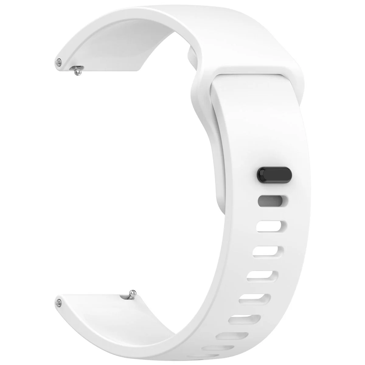 Silikon Armband für Smartwatch, Bizon Strap Watch Silicone Pro H, QuickRelease 22 mm, Weiß - Image 3