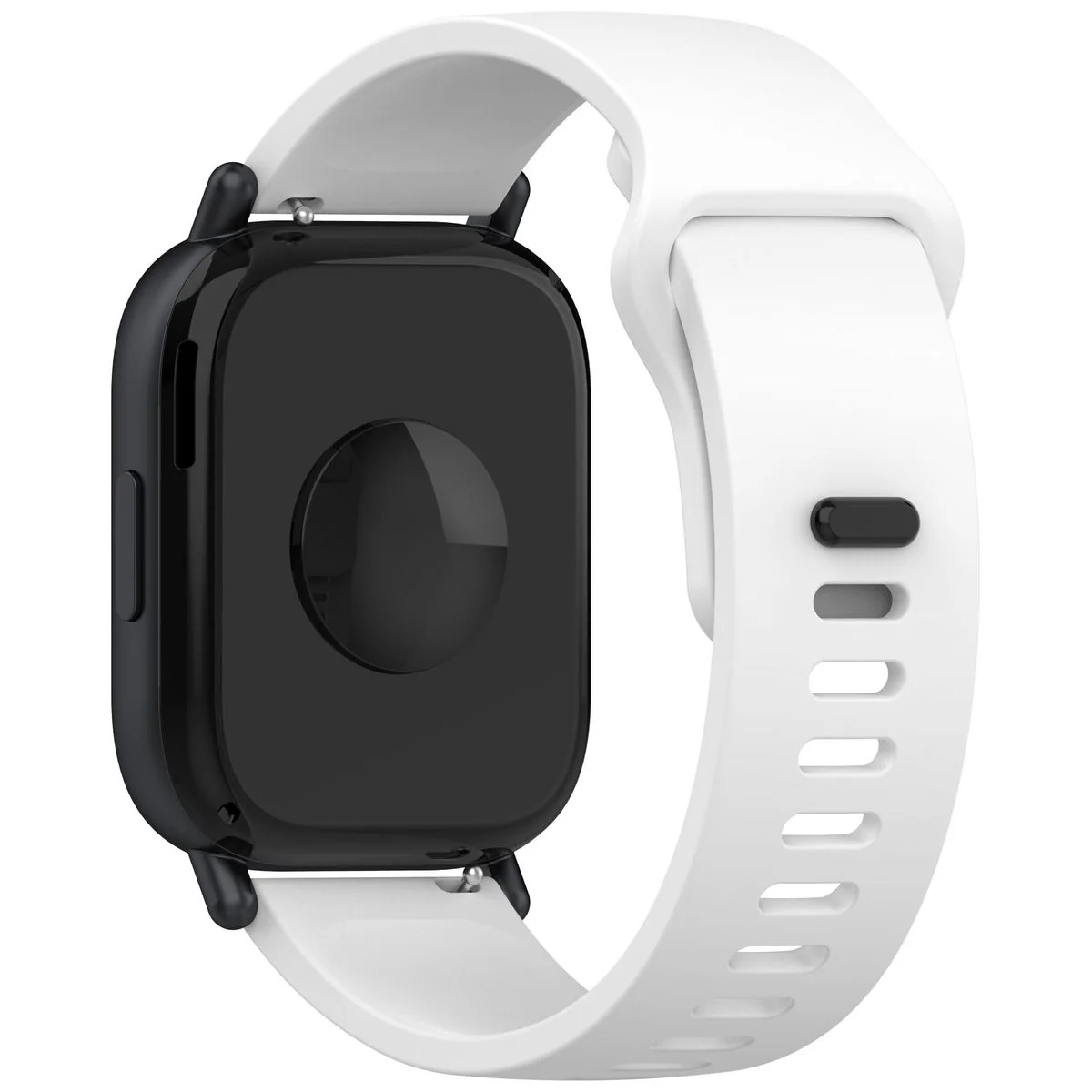 Silikon Armband für Smartwatch, Bizon Strap Watch Silicone Pro H, QuickRelease 22 mm, Weiß - Image 4