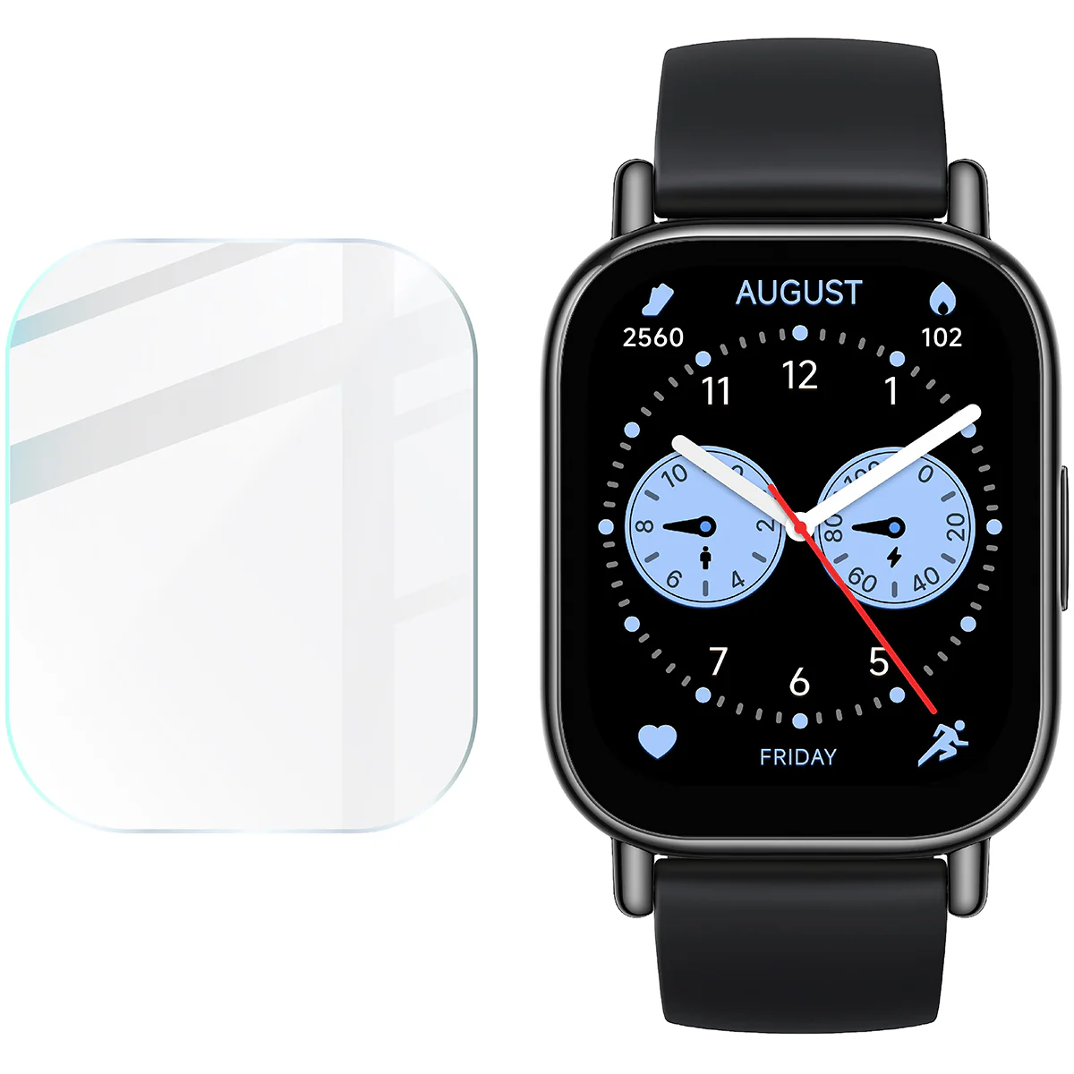 Gehärtetes Glas für Xiaomi Redmi Watch 5 Lite, Bizon Glass Watch Clear, Transparent - Image 4