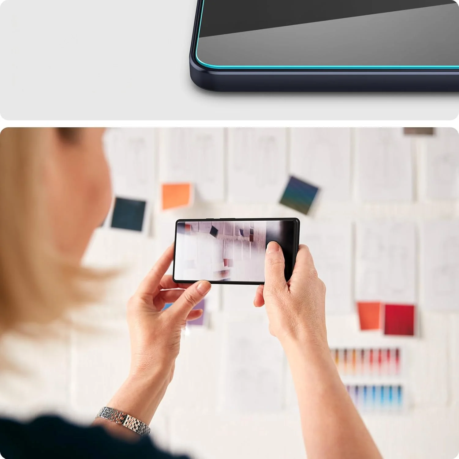 Glas für die Handyhülle für Galaxy A26 5G / A16 5G / A16 4G, Spigen Glas.tR Slim 2-Pack - Image 8