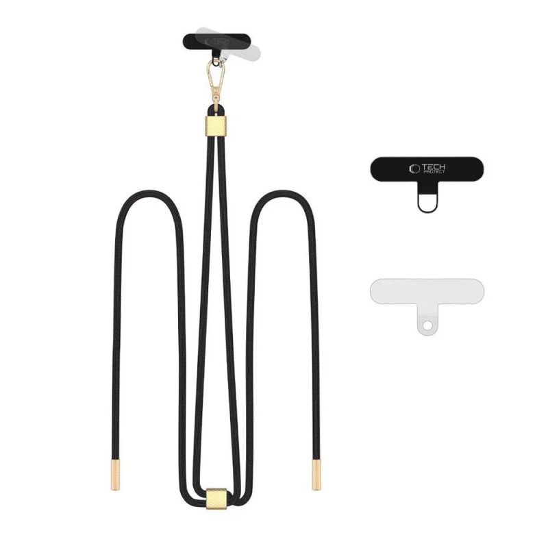 Handy-Schlüsselband für Telefon Tech Protect C2S Rope Crossbody Strap, Schwarz - Image 3