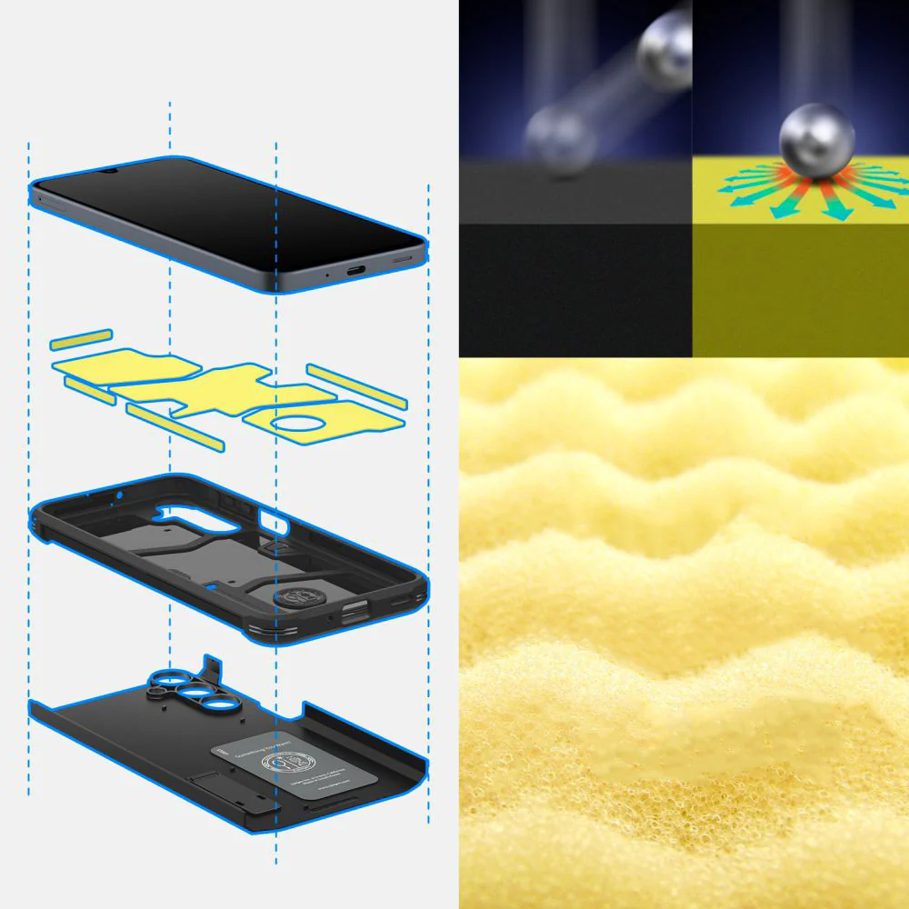 Handyhülle für Galaxy A16 4G / 5G, Spigen Tough Armor, Schwarz - Image 14