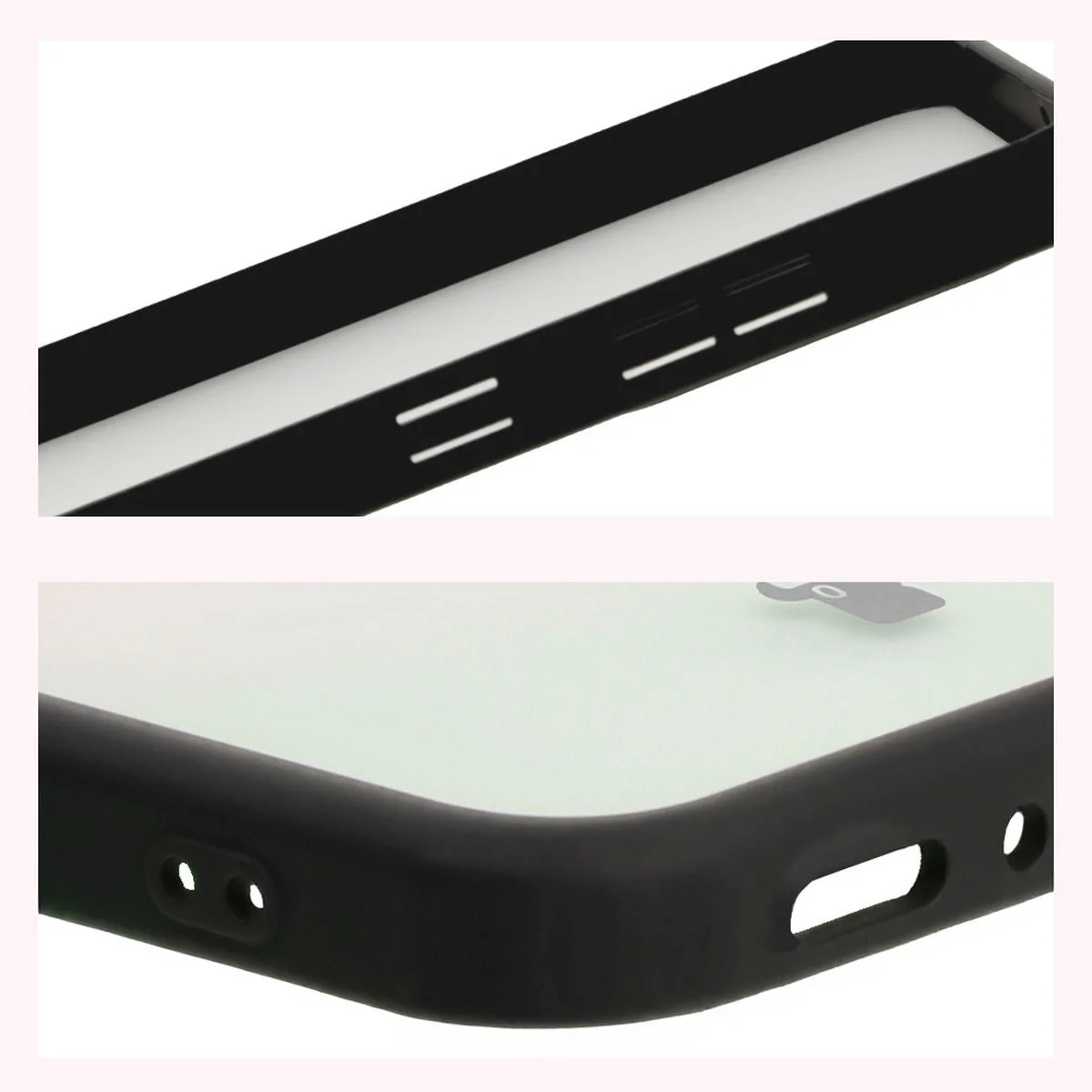 Handyhülle für Galaxy A36 5G, Bizon Case Angelo, Durchscheinend mit schwarzem Rahmen - Image 4