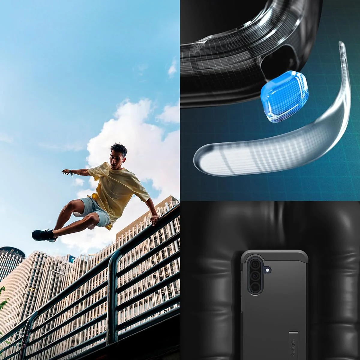 Handyhülle für Galaxy A36 5G, Spigen Tough Armor, Schwarz - Image 12