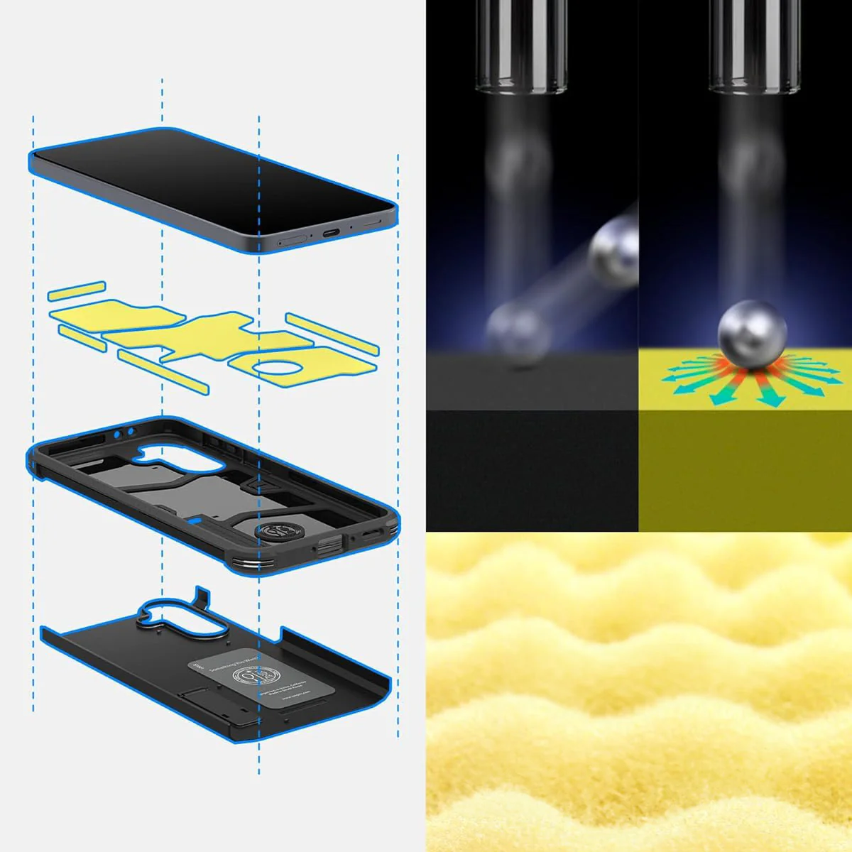 Handyhülle für Galaxy A36 5G, Spigen Tough Armor, Schwarz - Image 13