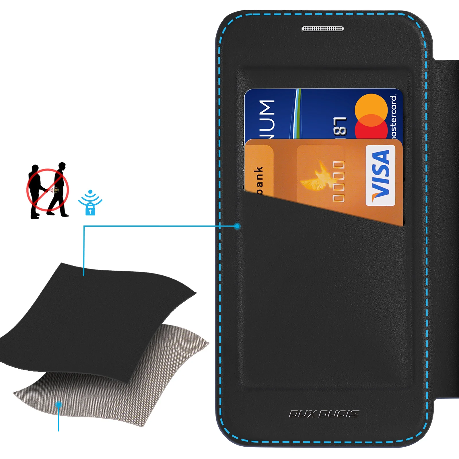 Handyhülle für Galaxy S25 Plus, Dux Ducis Skin X Pro Magnetic mit MagSafe, Schwarz - Image 9