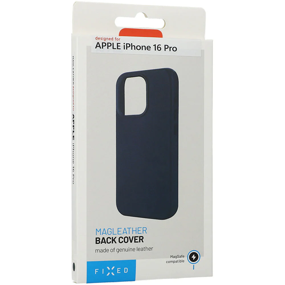 Handyhülle für iPhone 16 Pro, Fixed MagLeather mit MagSafe, Dunkelblau - Image 6