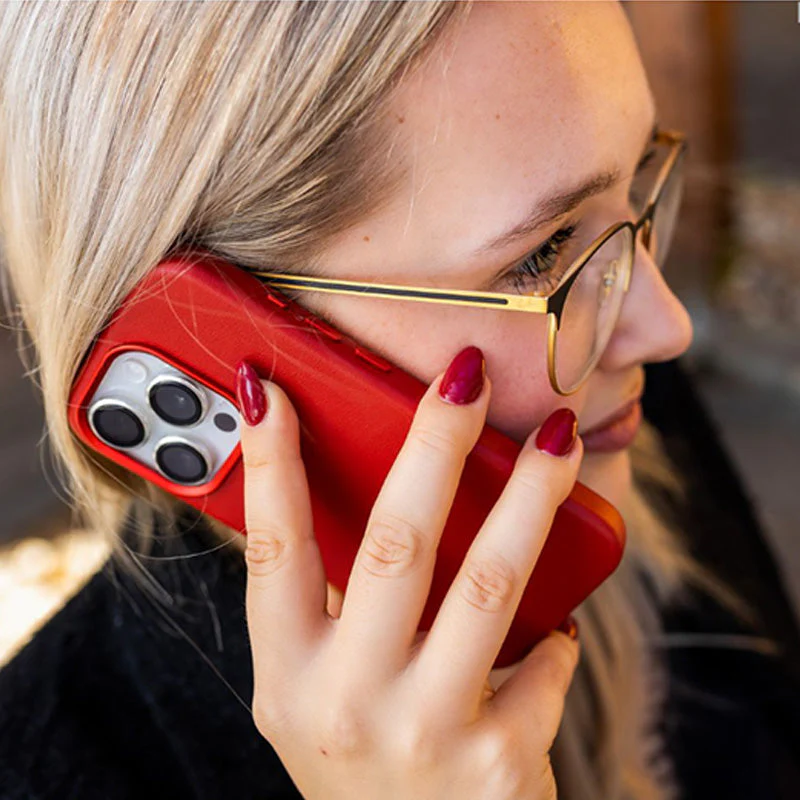 Handyhülle für iPhone 16 Pro, Fixed MagLeather mit MagSafe, Rot - Image 5