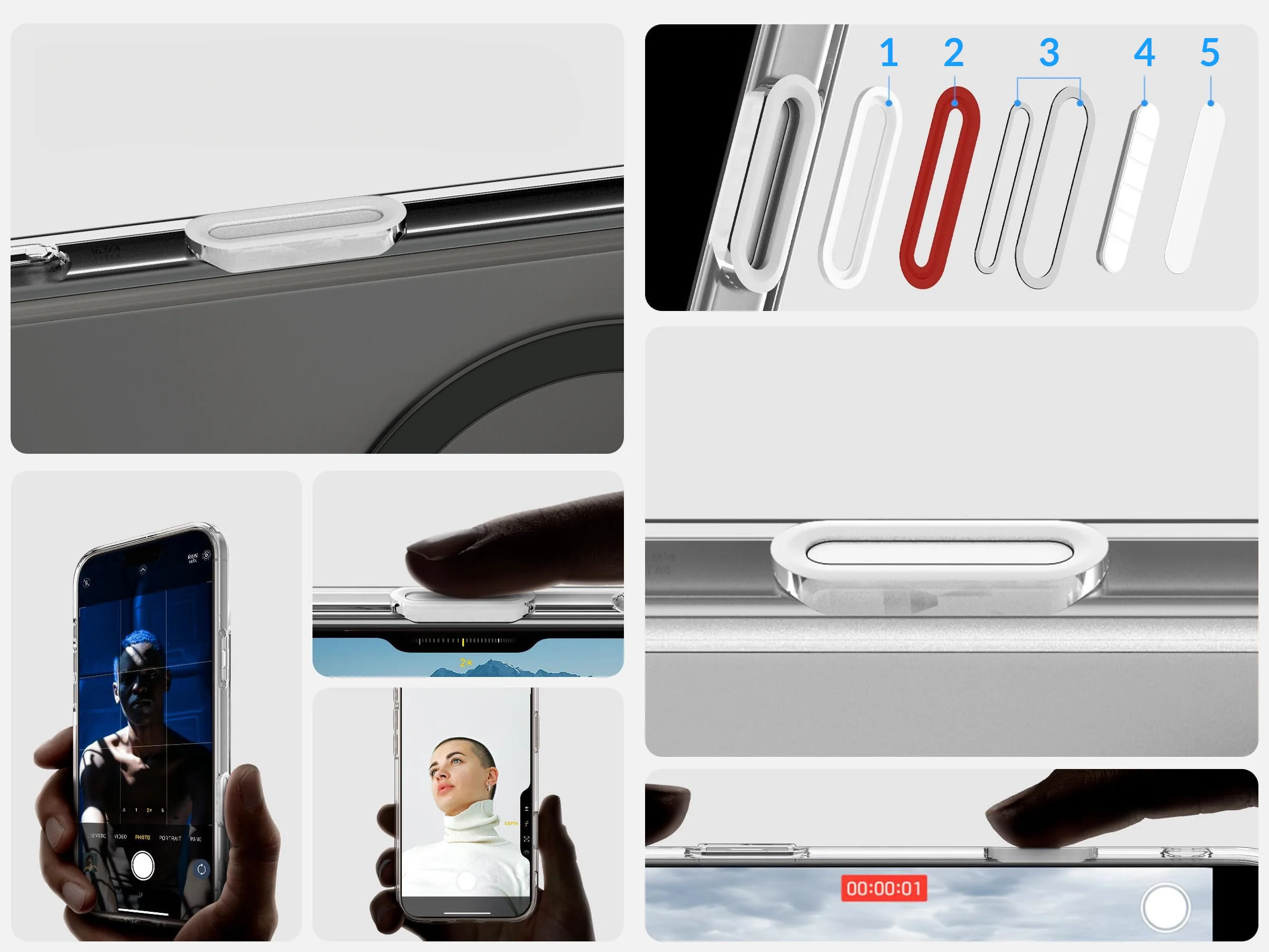 Handyhülle für iPhone 16 Pro Max, Spigen Ultra Hybrid T Mag (CC) mit MagSafe, Transparent-Grau - Image 11