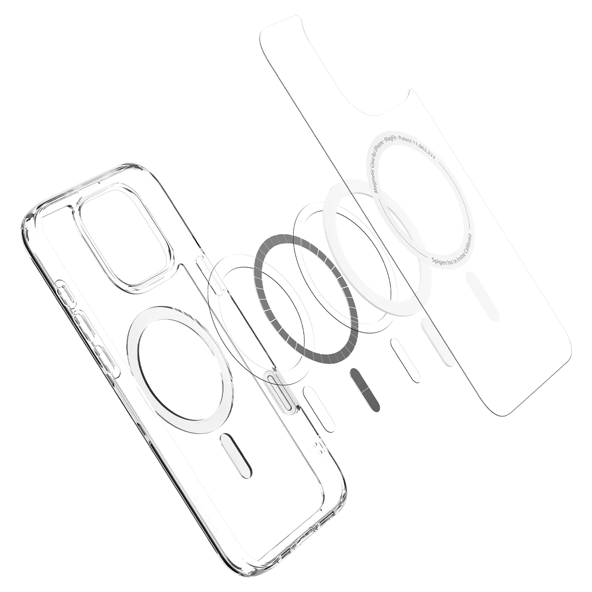 Handyhülle für iPhone 16 Pro Max, Spigen Ultra Hybrid T Mag (CC) mit MagSafe, Transparent-Grau - Image 9