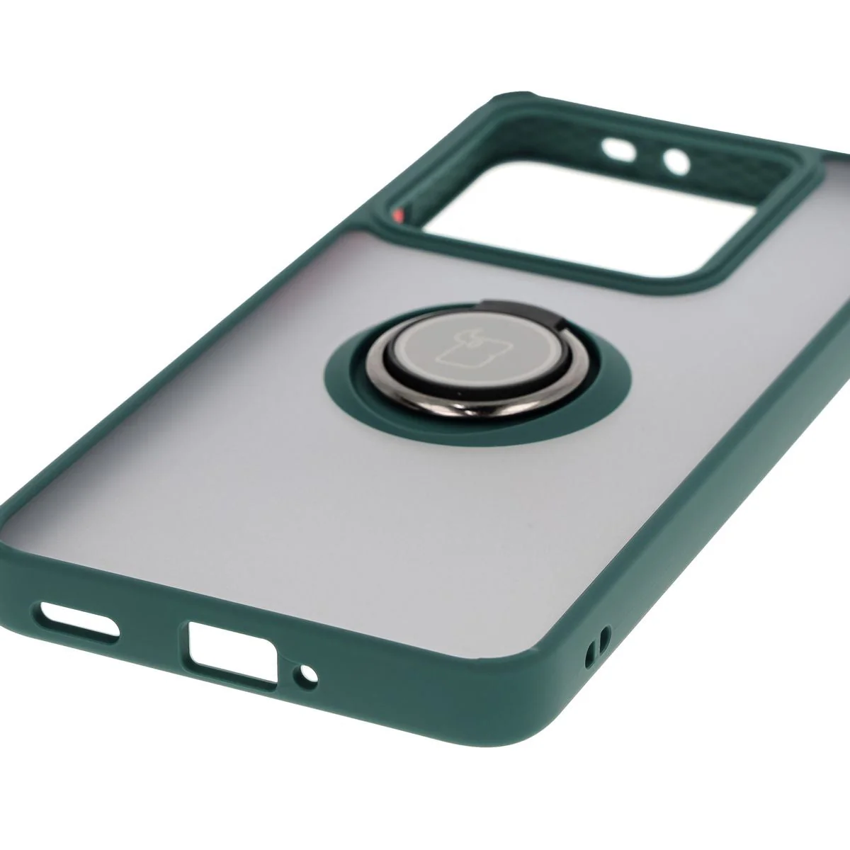 Handyhülle mit Fingergriff für Xiaomi 14T Pro, Bizon Case Hybrid Ring, getönt mit dunkelgrünem Rahmen - Image 5