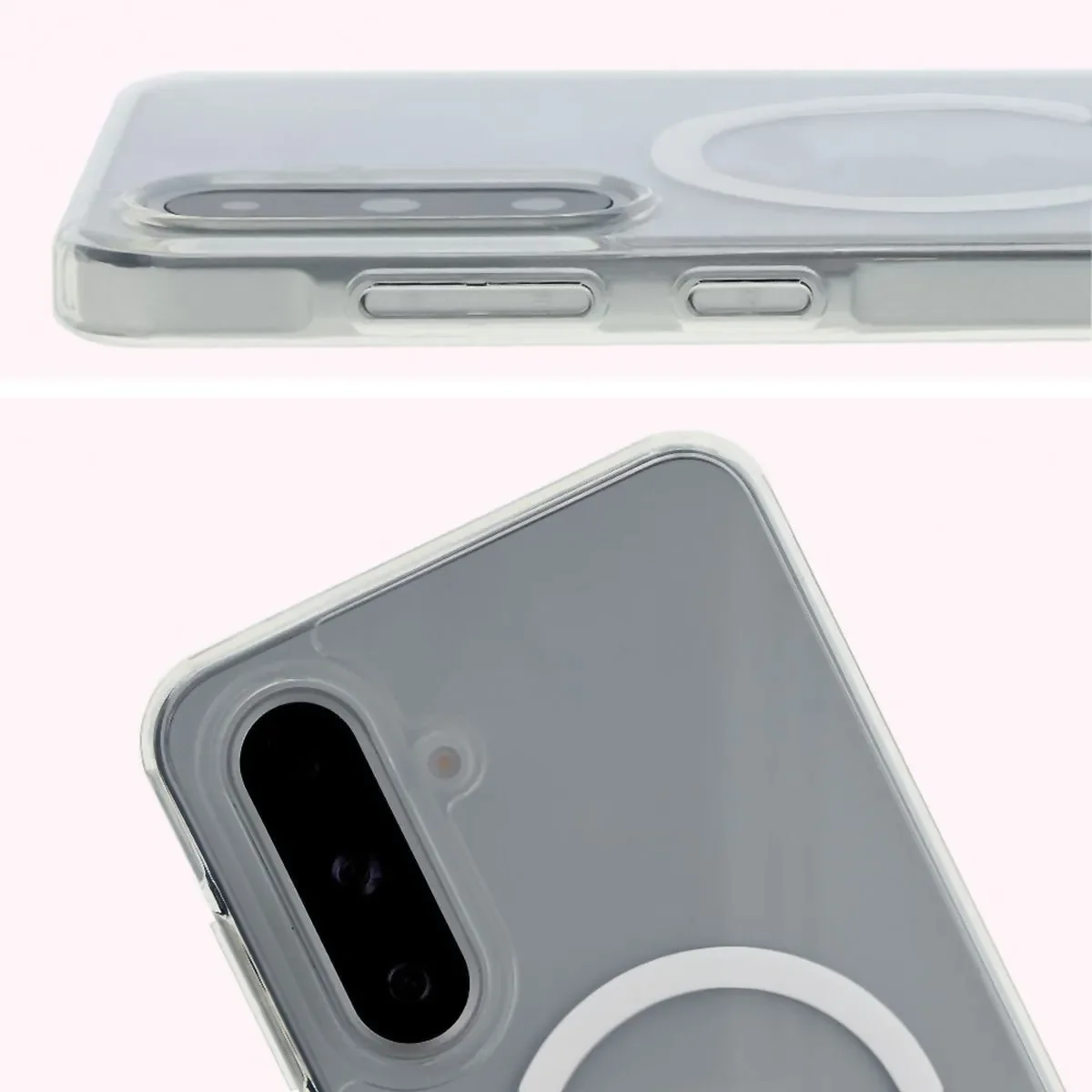 Handyhülle mit Magnetring für Galaxy A36 5G, Bizon Case CrystalO, Transparent - Image 4