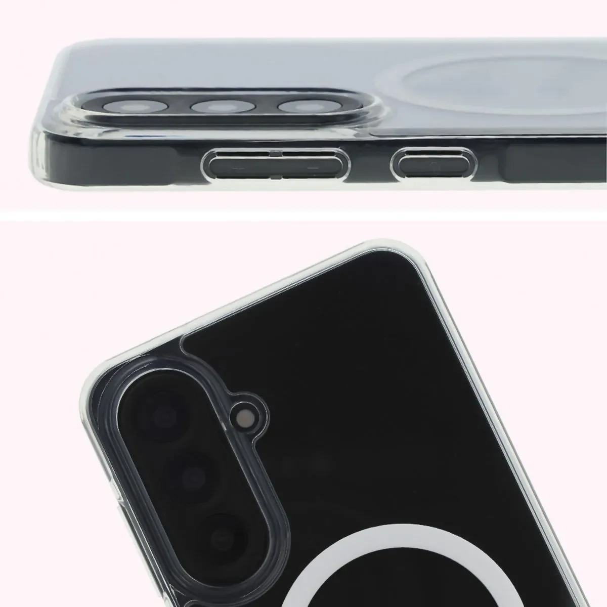 Handyhülle mit Magnetring für Galaxy A56 5G, Bizon Case CrystalO, Transparent - Image 4