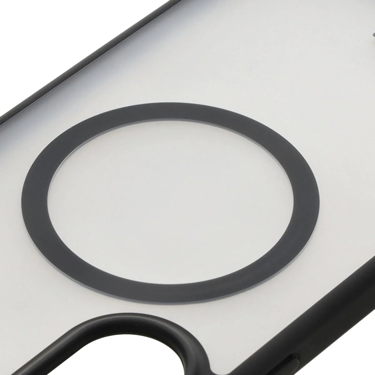 Handyhülle mit Magnetring für Galaxy A56 5G, Bizon Case MatteO, Semitransparent mit schwarzem Rand - Image 3