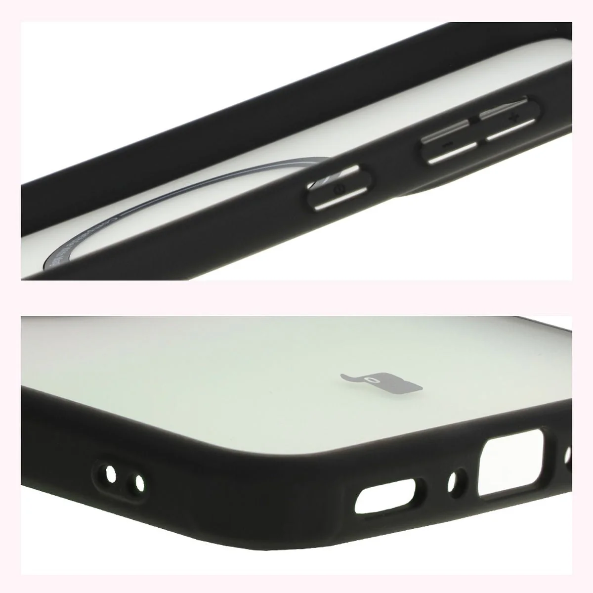 Handyhülle mit Magnetring für Galaxy A56 5G, Bizon Case MatteO, Semitransparent mit schwarzem Rand - Image 5