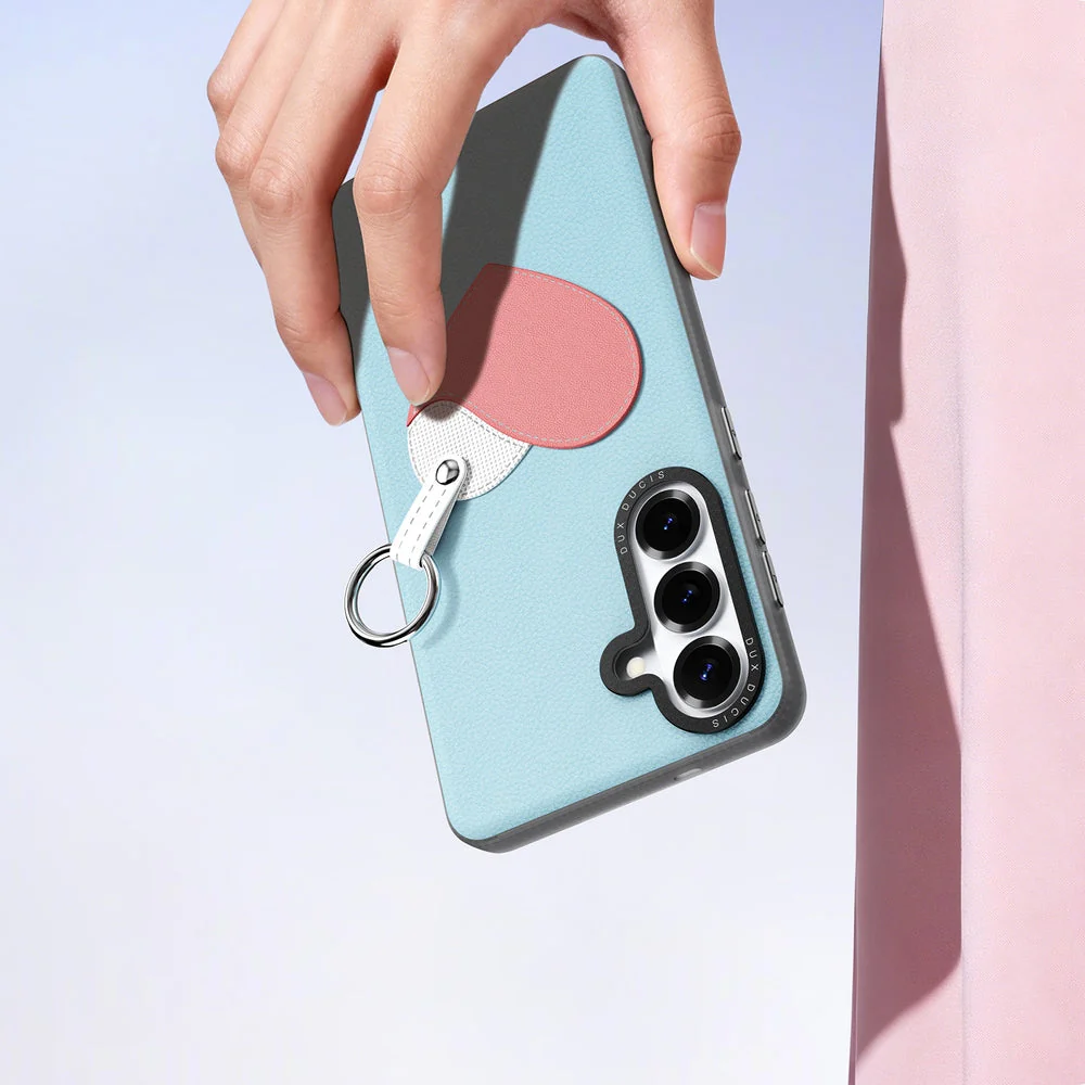 Handyhülle mit Trageband für Galaxy S26, Dux Ducis Luvy, Blau mit Rosa Herz - Image 8