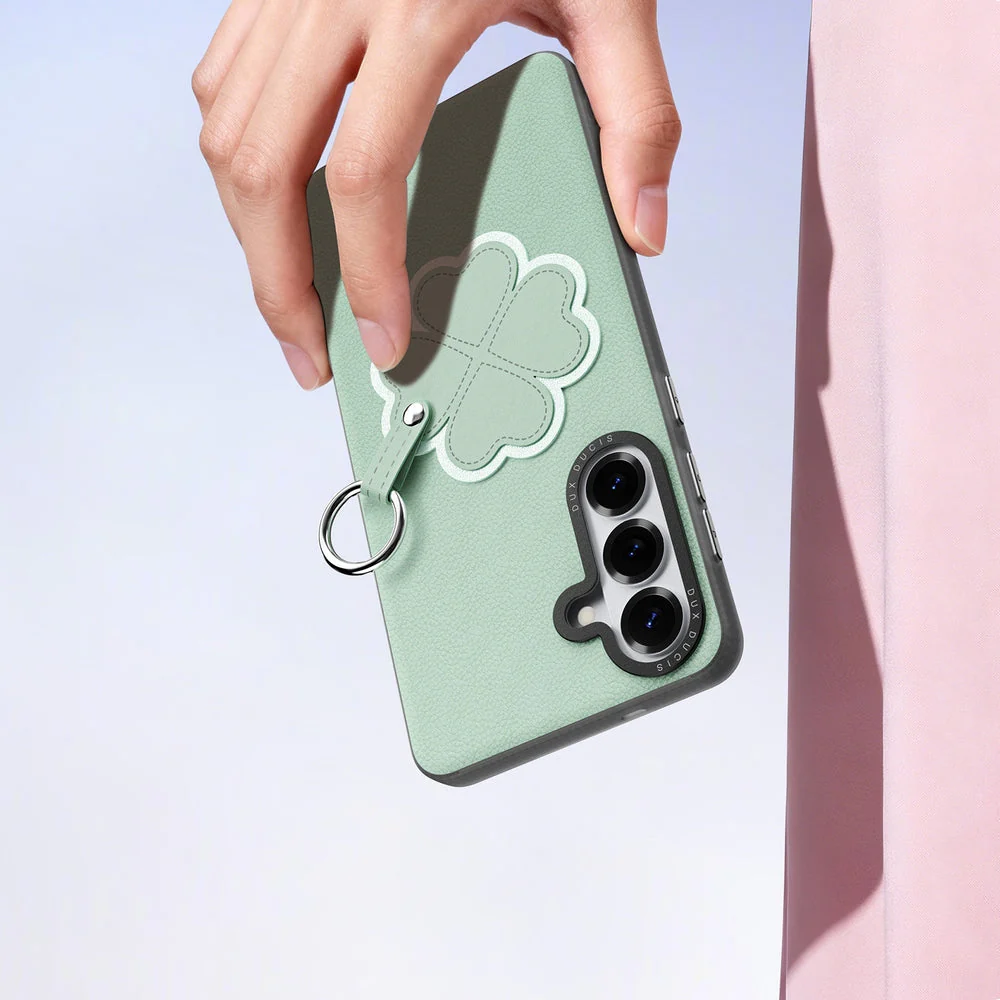 Handyhülle mit Trageband für Galaxy S26, Dux Ducis Luvy, Grün mit Klee - Image 8