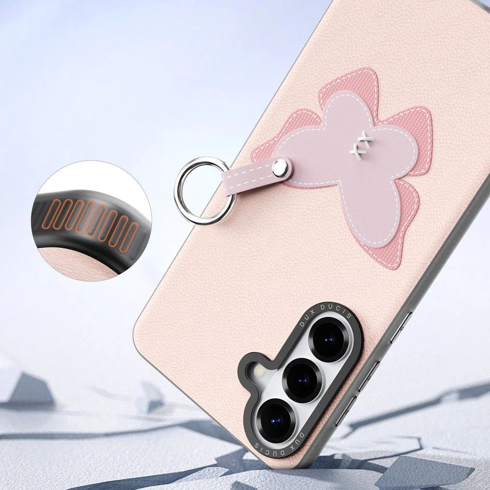 Handyhülle mit Trageband für Galaxy S26, Dux Ducis Luvy, Rosa mit Schmetterling - Image 7