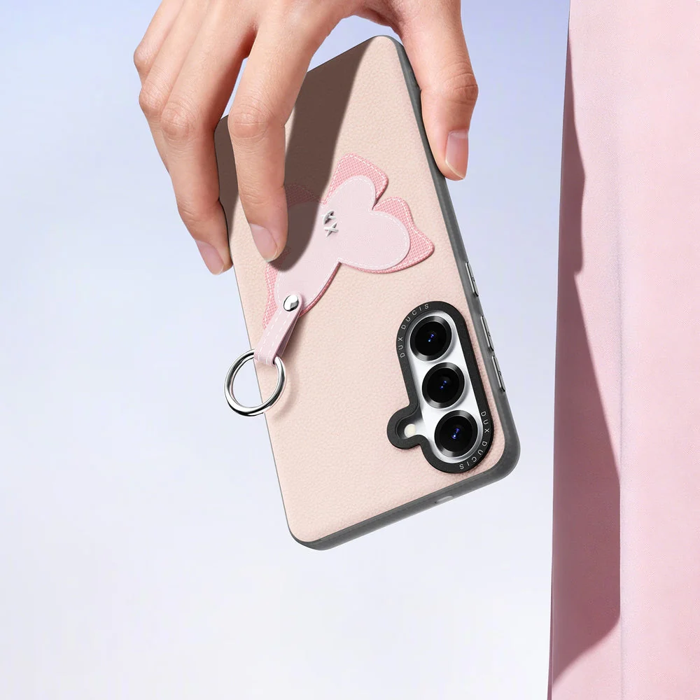 Handyhülle mit Trageband für Galaxy S26, Dux Ducis Luvy, Rosa mit Schmetterling - Image 8