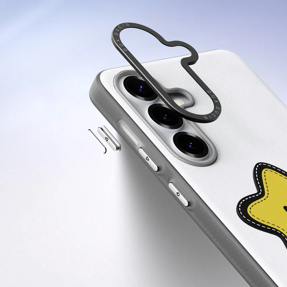 Handyhülle mit Trageband für Galaxy S26, Dux Ducis Luvy, Weiß mit gelbem Stern - Image 6