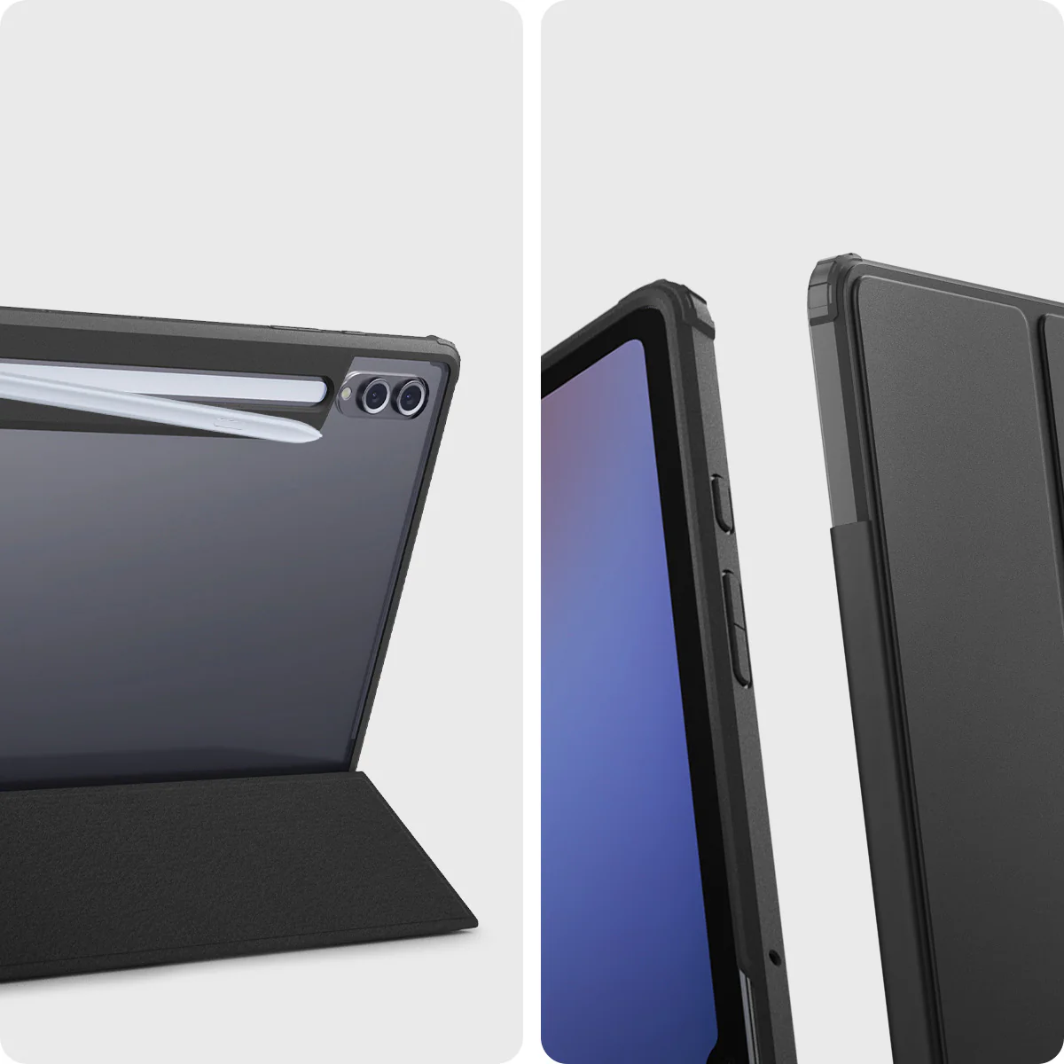 Hülle für Galaxy Tab S10 Ultra / S9 Ultra / S8 Ultra, Spigen Ultra Hybrid Pro, Schwarz-Transparent - Image 13