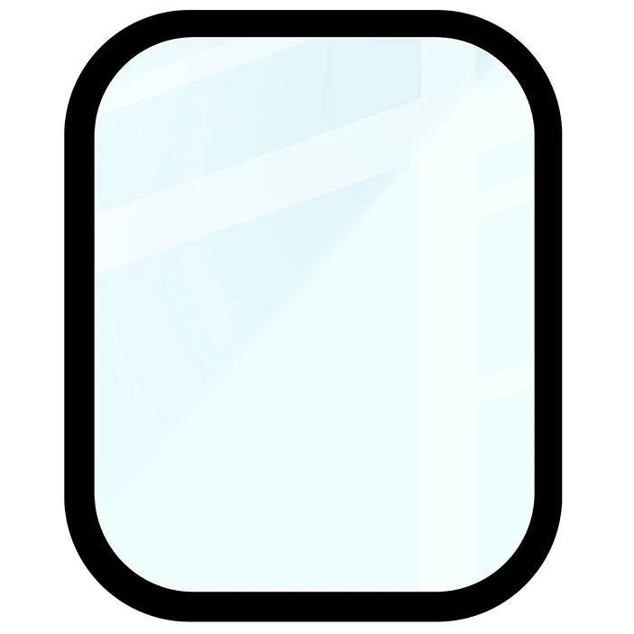 Hybrides Glas für Xiaomi Redmi Watch 5 Active, Bizon Glass Watch Edge Hybrid, Schwarz - Image 4