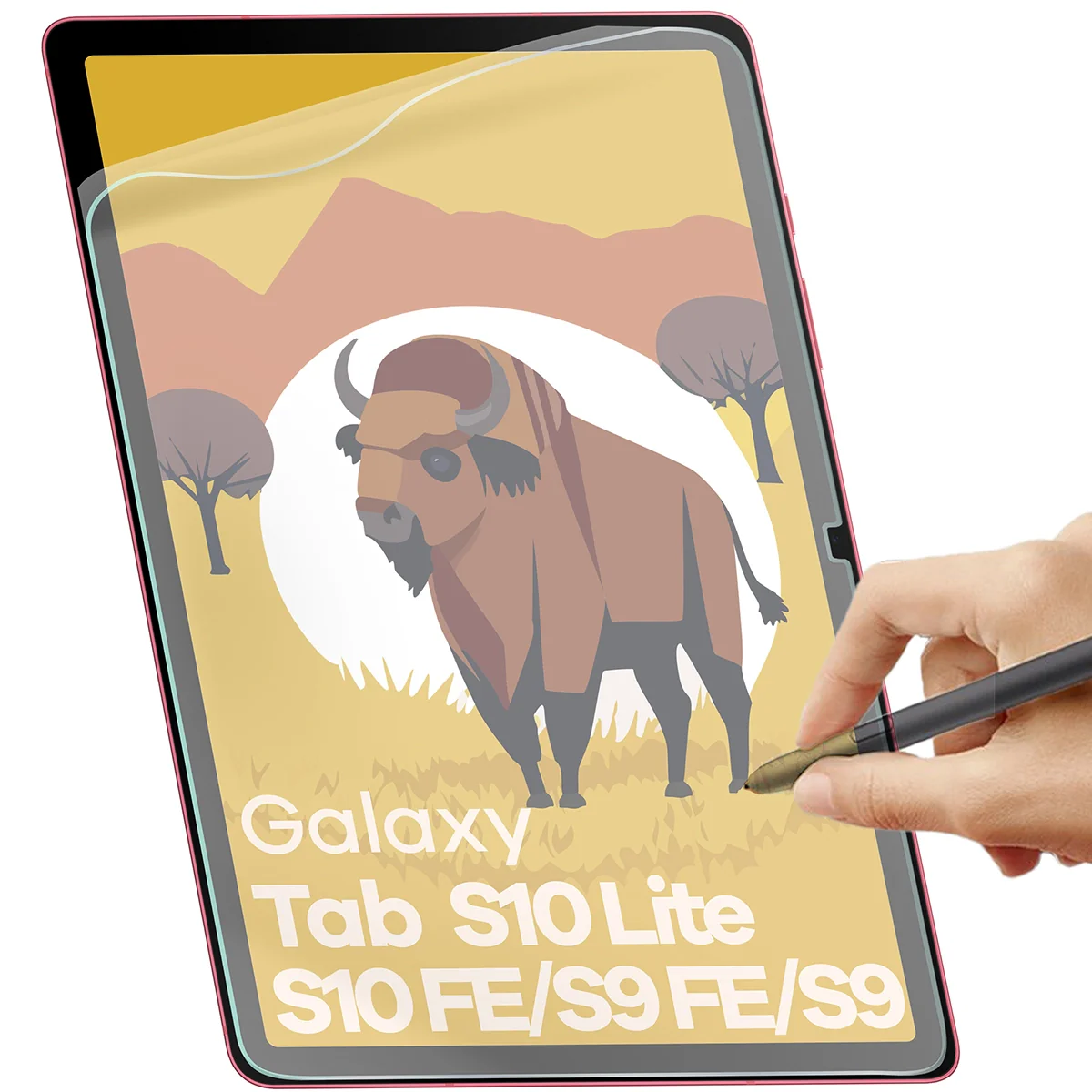 Papierimitationsfolie für Galaxy Tab S10 Lite / S10 FE / S9 FE / S9, Bizon Film Tab Papirus Duo, 2 Stück - Image 5