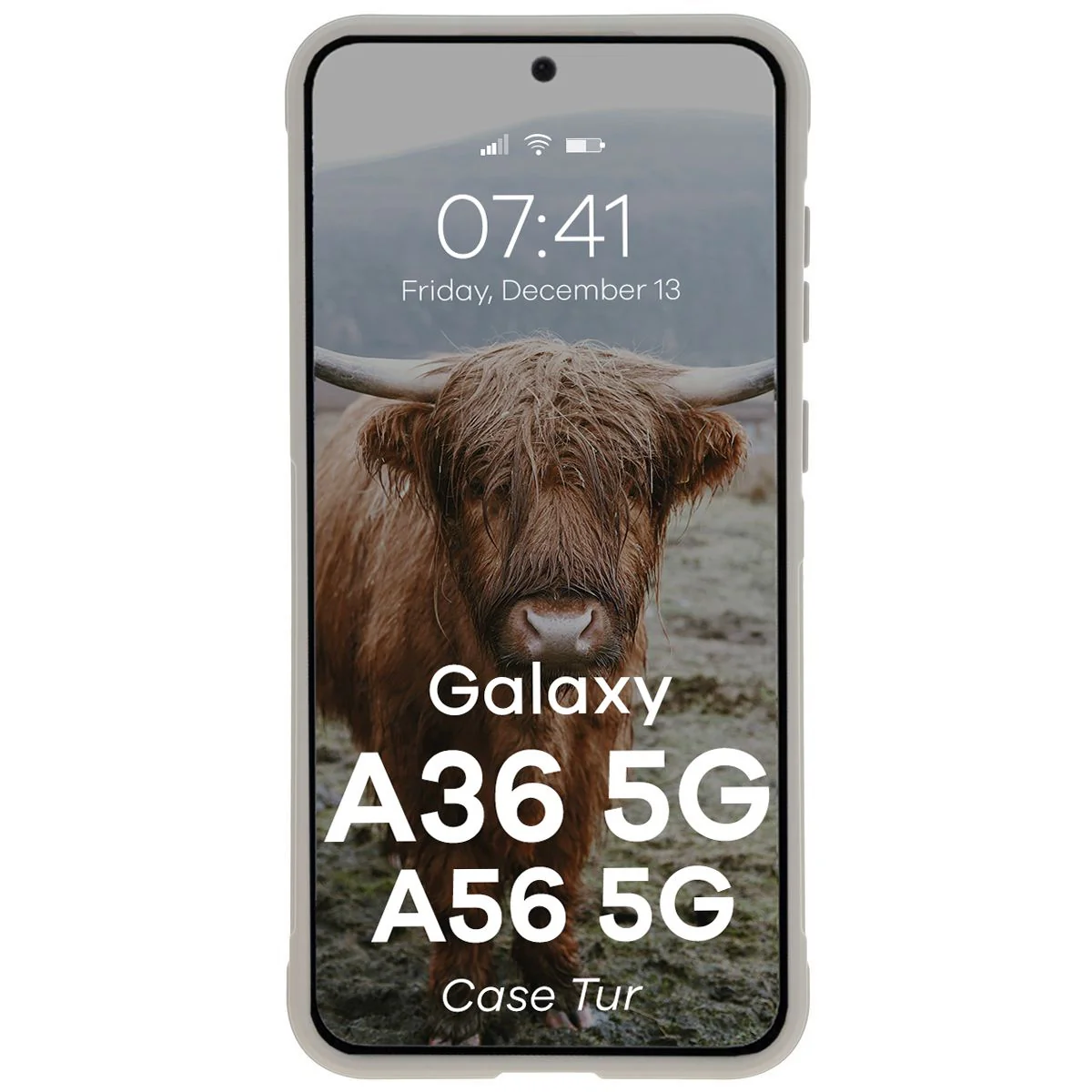 Robuste Handyhülle für Galaxy A36 5G / Galaxy A56 5G, Bizon Case Tur, Hellgrau - Image 5