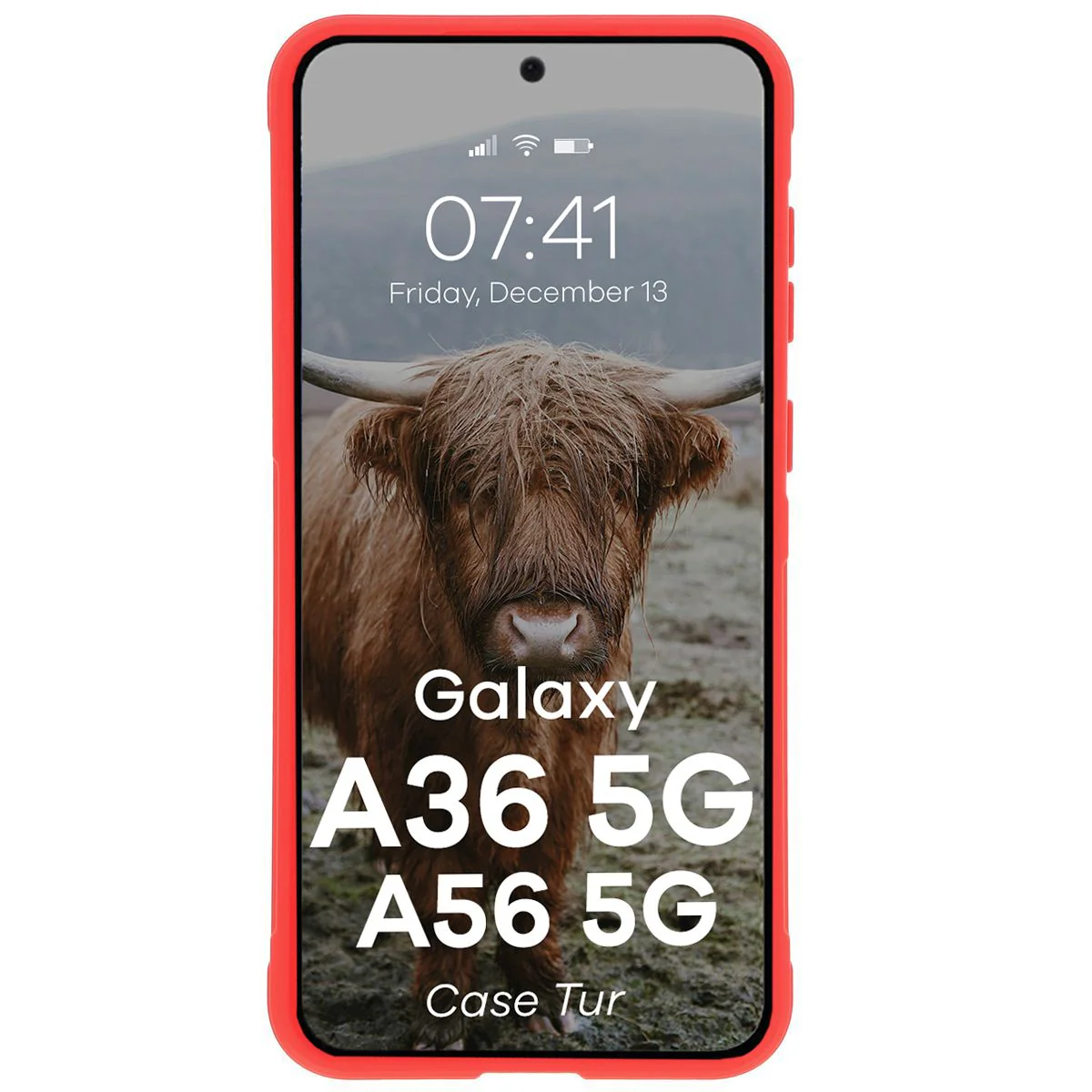 Robuste Handyhülle für Galaxy A36 5G / Galaxy A56 5G, Bizon Case Tur, Rot - Image 5