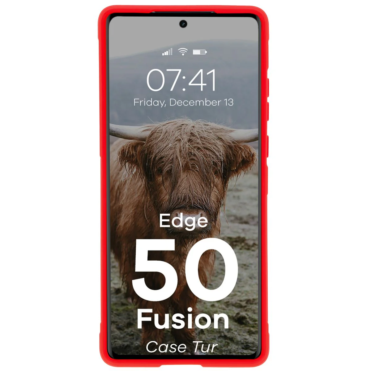 Robuste Handyhülle für Motorola Edge 50 Fusion, Bizon Case Tur, Rot - Image 5