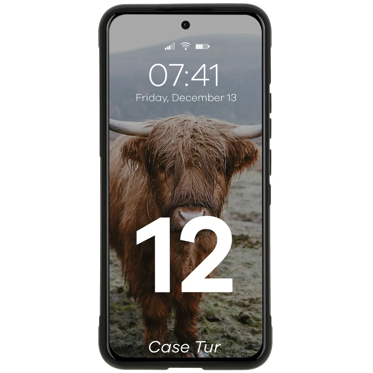 Robuste Handyhülle für Oppo Reno 12, Bizon Case Tur, Schwarz - Image 4