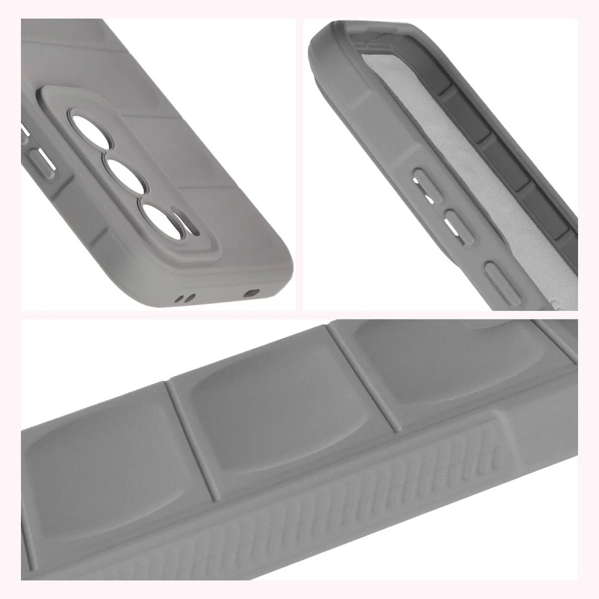 Robuste Handyhülle für Oppo Reno 12 Pro, Bizon Case Tur, Hellgrau - Image 7