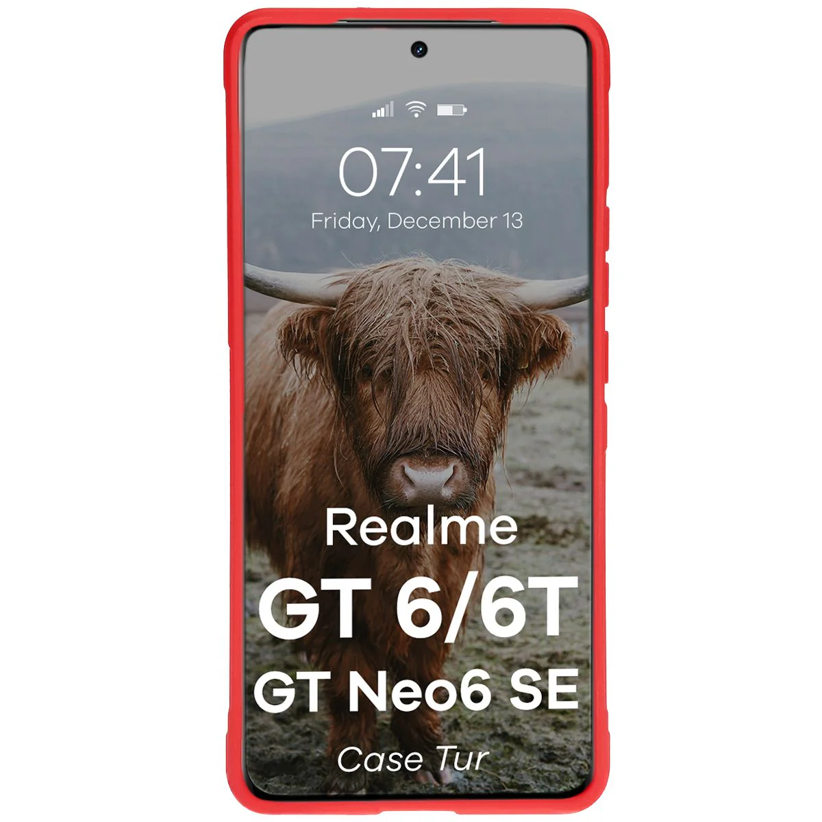 Robuste Handyhülle für Realme GT 6 / GT 6T / GT Neo6 SE, Bizon Case Tur, Rot - Image 5