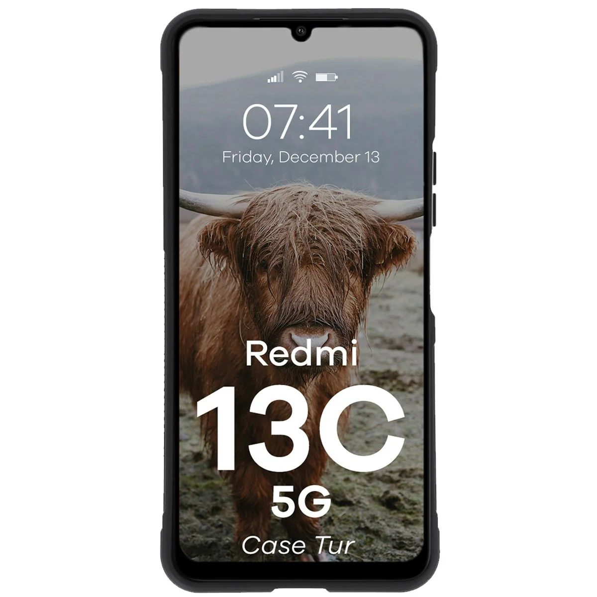 Robuste Handyhülle für Xiaomi Redmi 13C 5G, Bizon Case Tur, Schwarz - Image 5