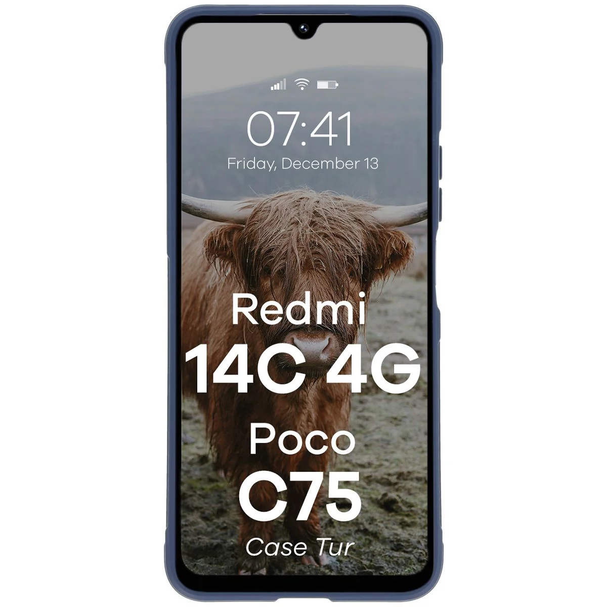 Robuste Handyhülle für Xiaomi Redmi 14C 4G / POCO C75, Bizon Case Tur, Dunkelblau - Image 5