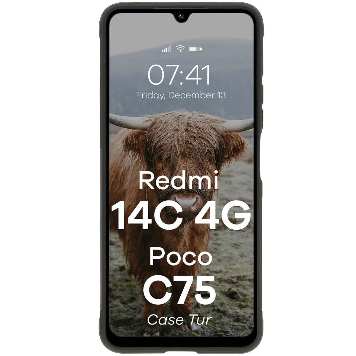 Robuste Handyhülle für Xiaomi Redmi 14C 4G / POCO C75, Bizon Case Tur, Schwarz - Image 5