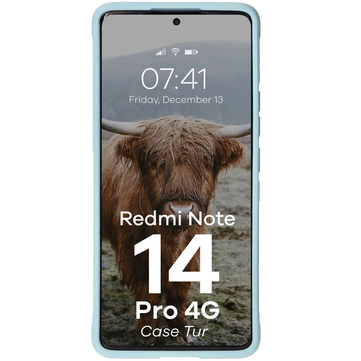 Robuste Handyhülle für Xiaomi Redmi Note 14 Pro 4G, Bizon Case Tur, Hellblau - Image 5