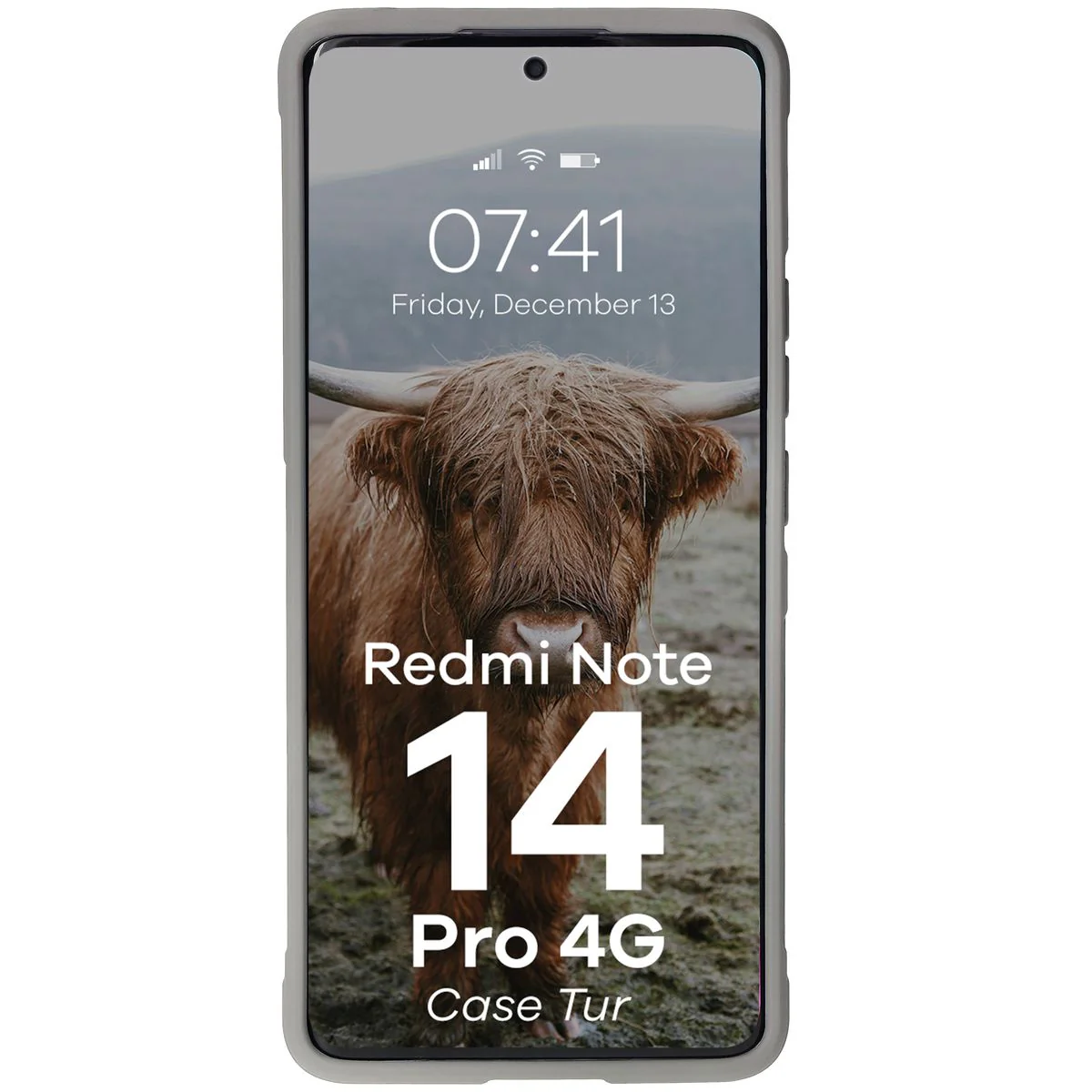 Robuste Handyhülle für Xiaomi Redmi Note 14 Pro 4G, Bizon Case Tur, Hellgrau - Image 5
