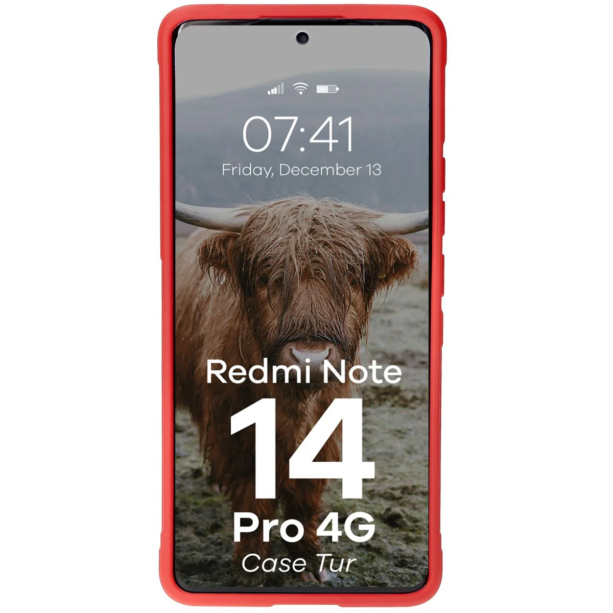 Robuste Handyhülle für Xiaomi Redmi Note 14 Pro 4G, Bizon Case Tur, Rot - Image 5