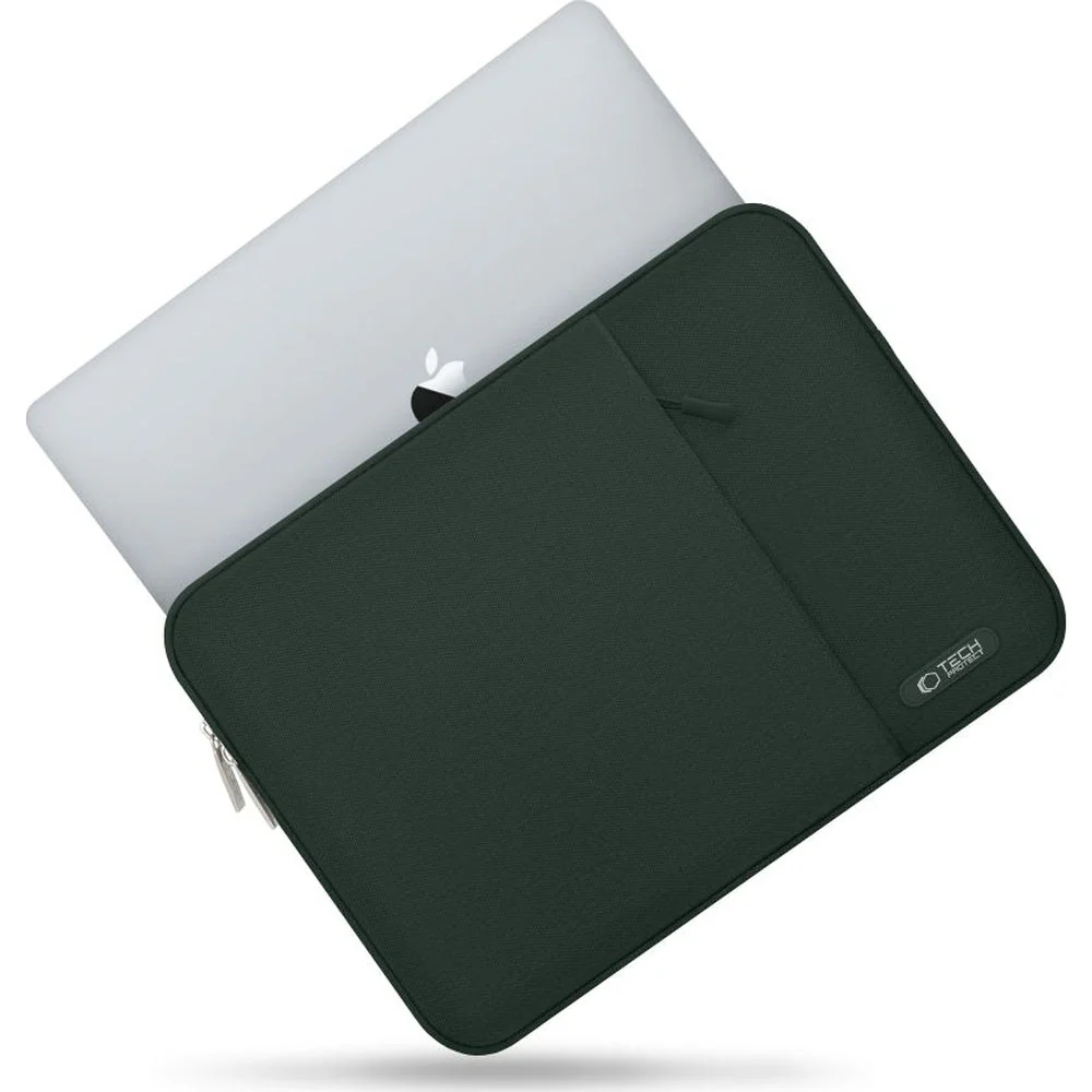 Schutzhülle für 15" / 16" Laptop, Tech-Protect Sleevy, Dunkelgrün - Image 5