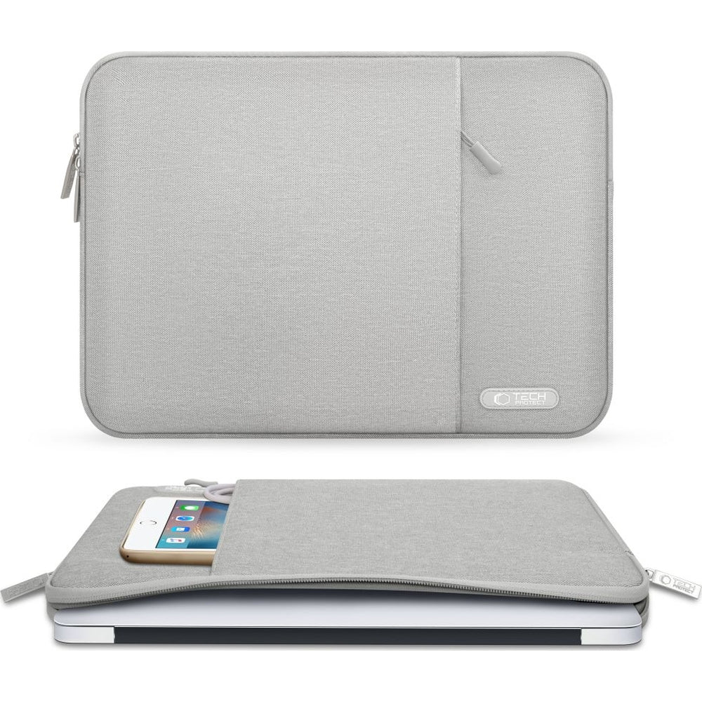Schutzhülle für 15" / 16" Laptop, Tech-Protect Sleevy, Grau - Image 5
