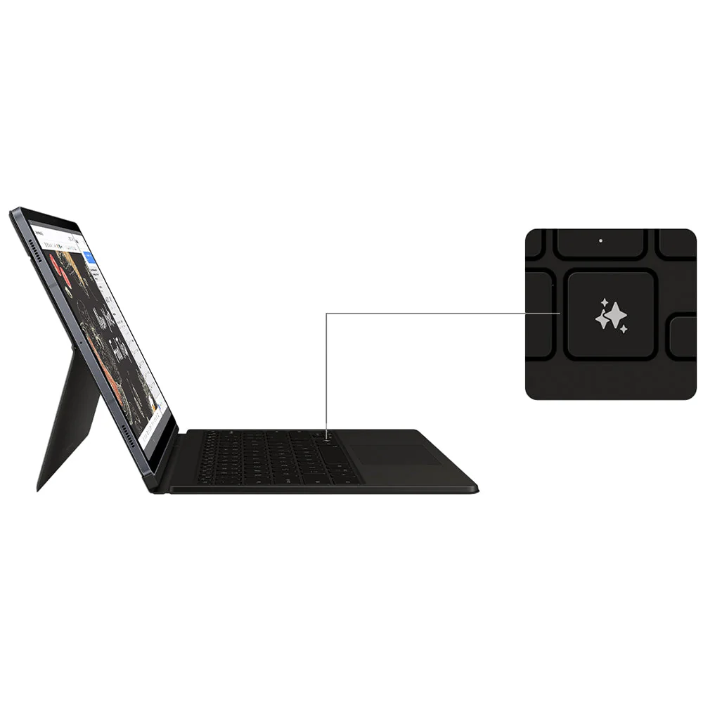 Schutzhülle für Galaxy Tab S10 Ultra / S9 Ultra mit Tastatur, Samsung Book Cover Keyboard Slim, Schwarz - Image 11