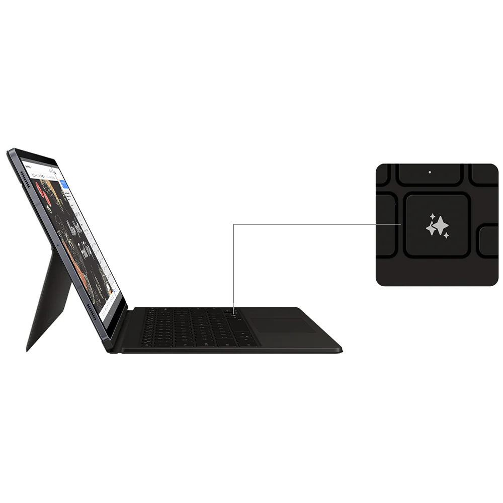 Schutzhülle für Galaxy Tab S10 Ultra / S9 Ultra mit Tastatur, Samsung Book Cover Keyboard Slim, Schwarz - Image 22